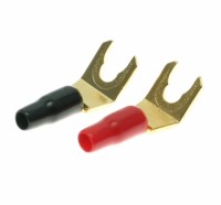 PHX Cable Spades, 45° Angled, Gold-Plated 4.0/5,9 mm