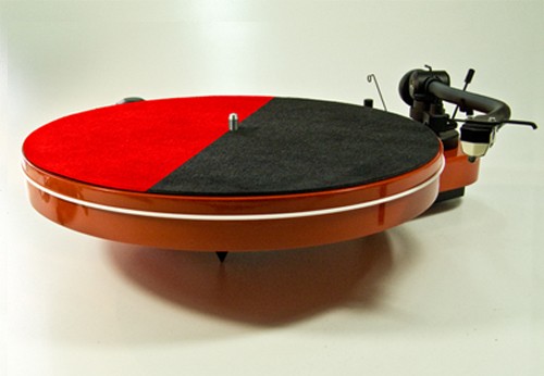 turntable mat in leather